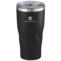 Hugo Copper Vac Tumbler with Powder Coating 20oz- Black